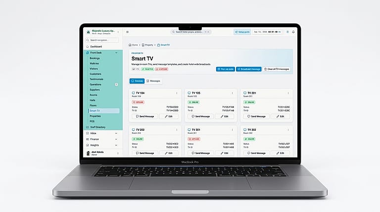 Staff app and Smart TV messaging Lodgestatus Bonifade Technologies